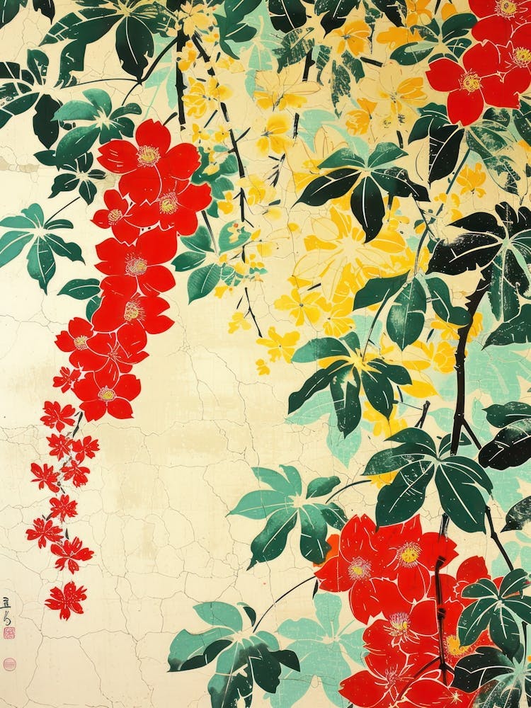 Großes Japan Hokusai Botanisch Japanisch 14