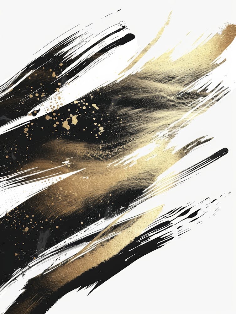 Gold Brush Strokes Canvas Print