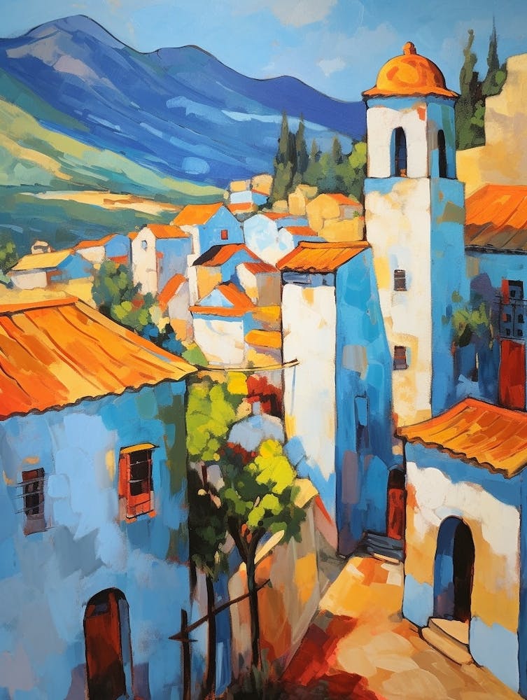 Chefchaouen Morocco 3 Fauvist Painting