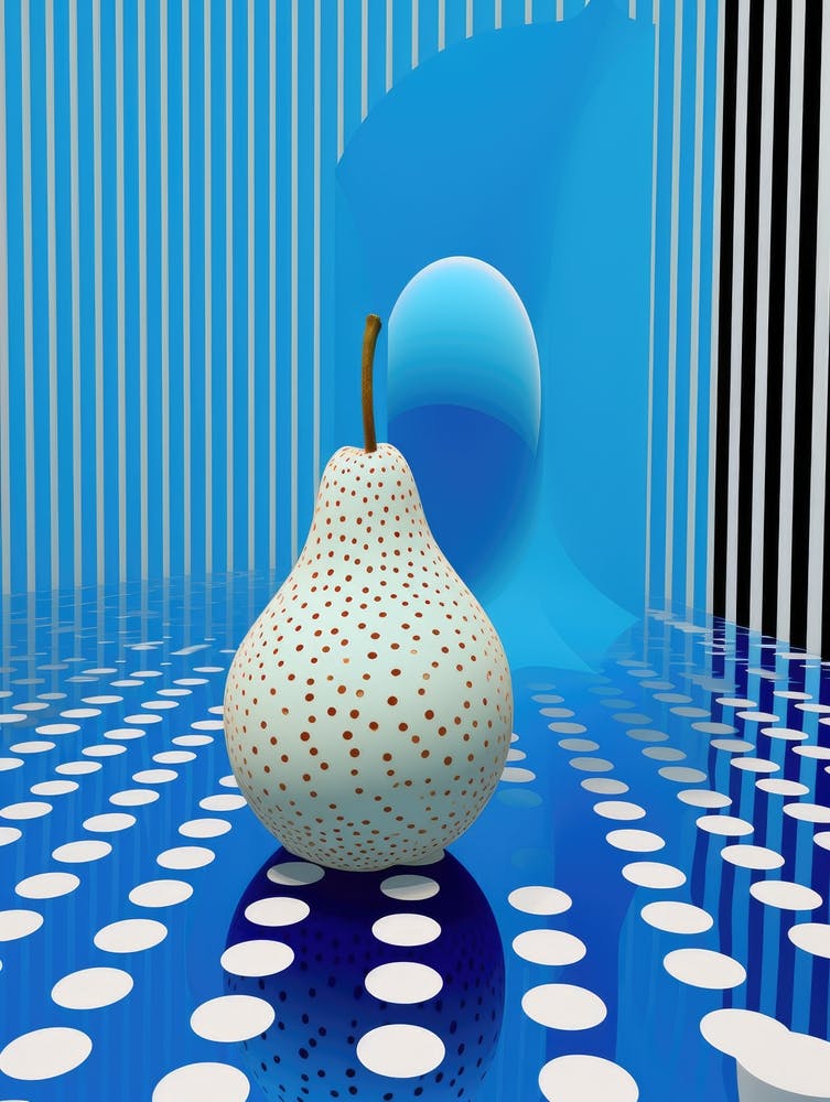 Pear and Dots Pop Art 2