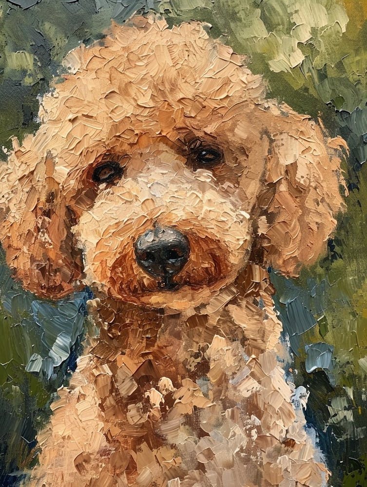 Poodle Acrylic Painting 7