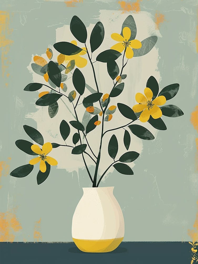 Chestnut Tree Flat Illustration 3