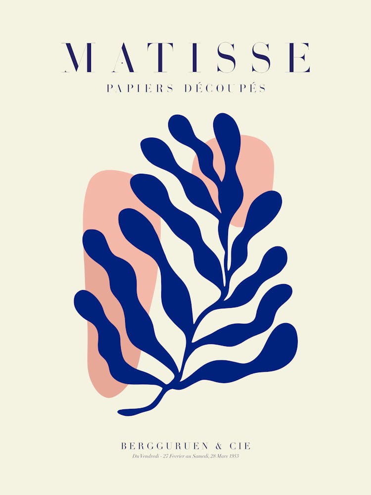 Feuille Bleu | Matisse Triptych Right | Pop Art World 2025