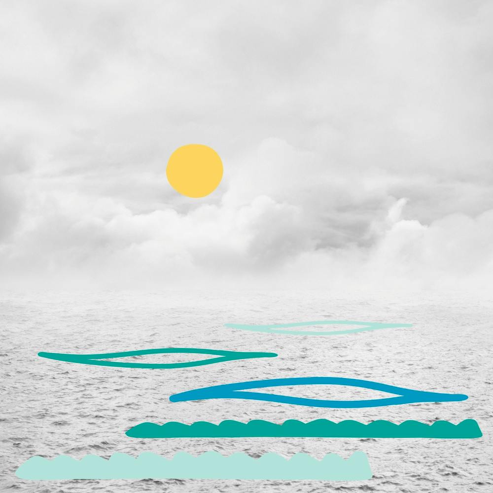 Yellow Sun In The Clouds Square