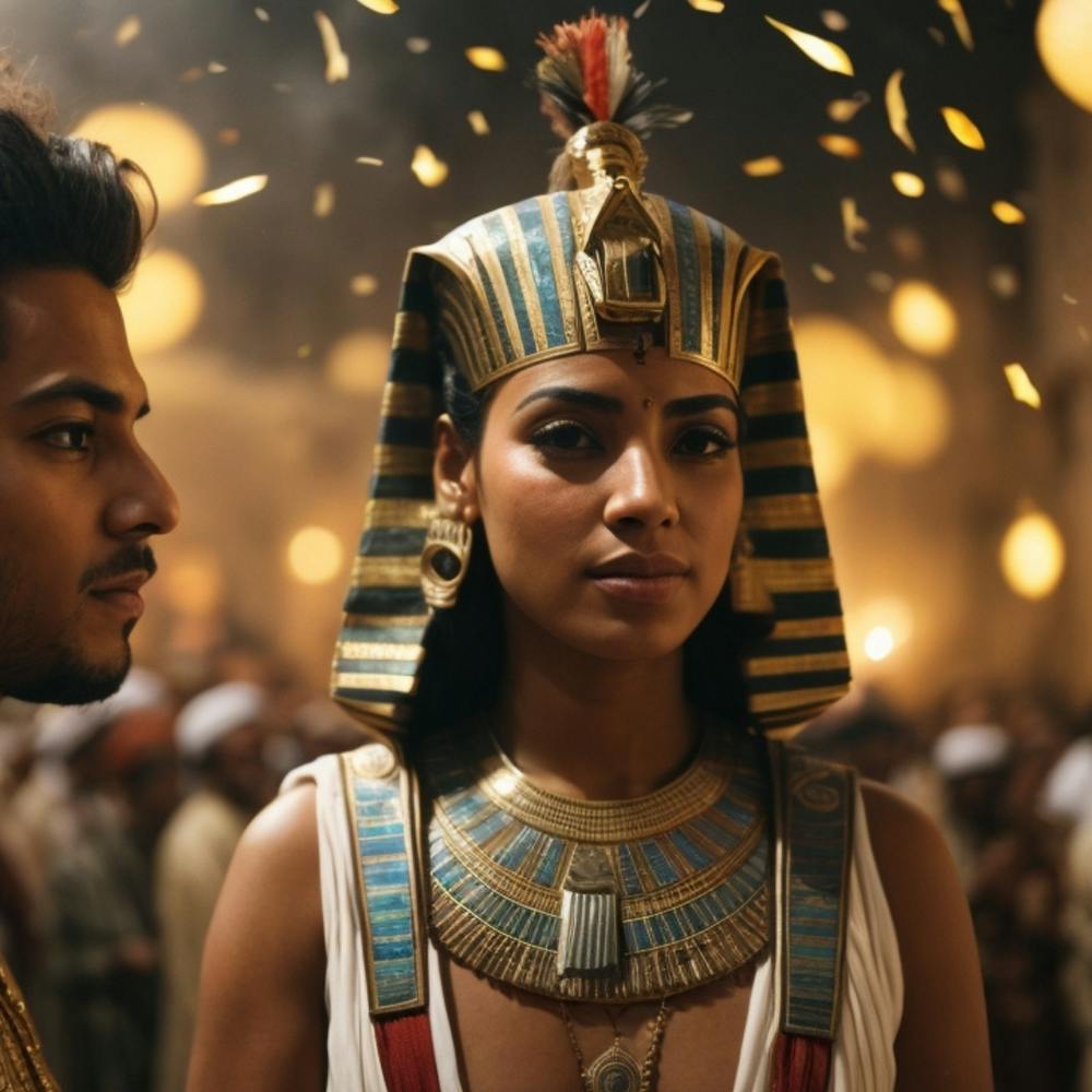 Egyptian Couple( pharaoh and ancient Egyptian )