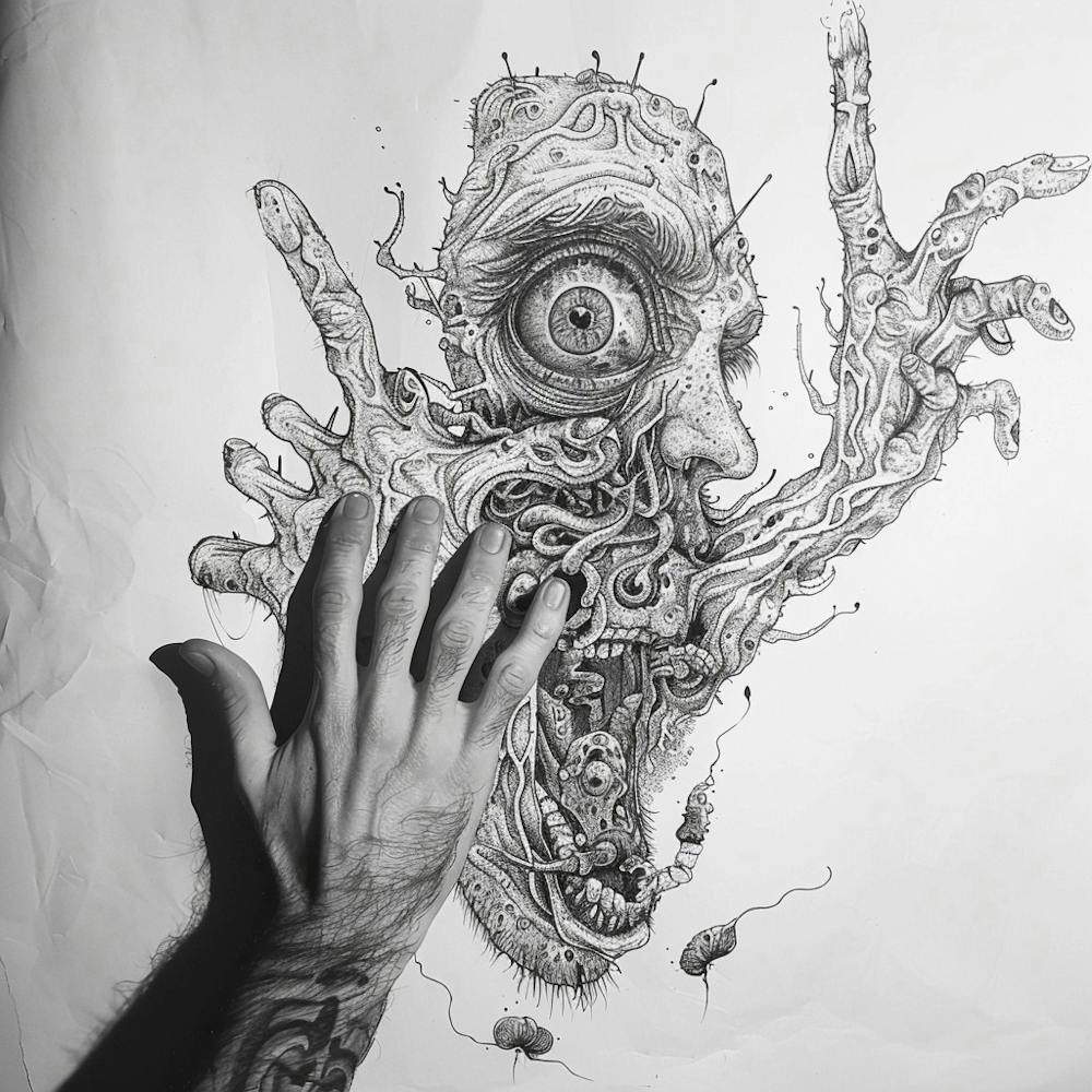 Zombie Hand Drawing