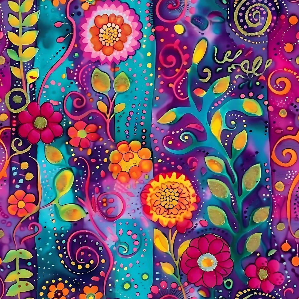 Psychedelic Garden – Whimsy in Bloom