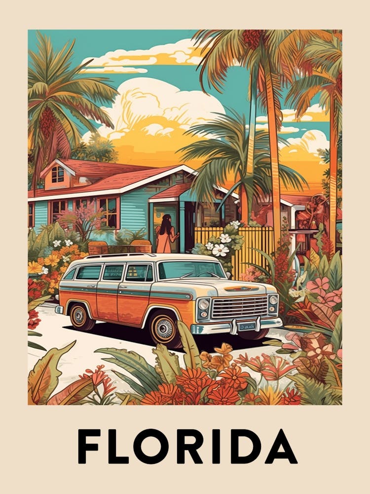 Vintage Travel Poster Florida 7