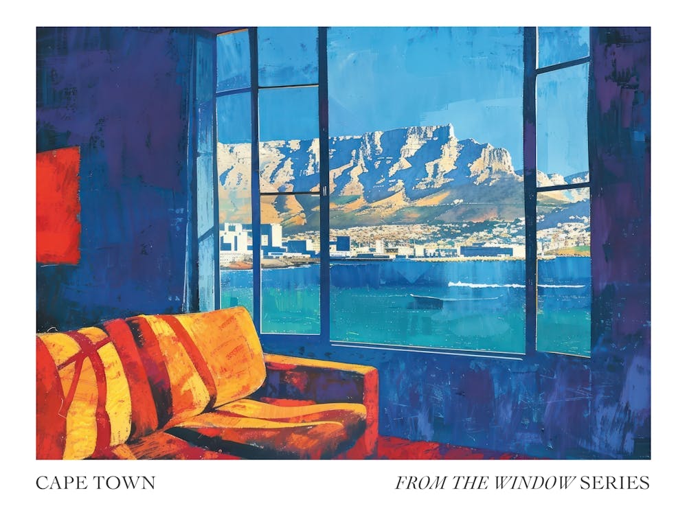 Cape Town From The Window Series Poster Painting 3