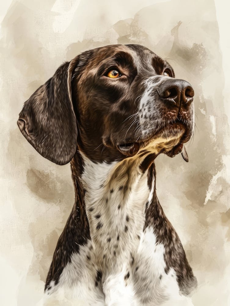 German Shorthaired Pointer.Generated AI.