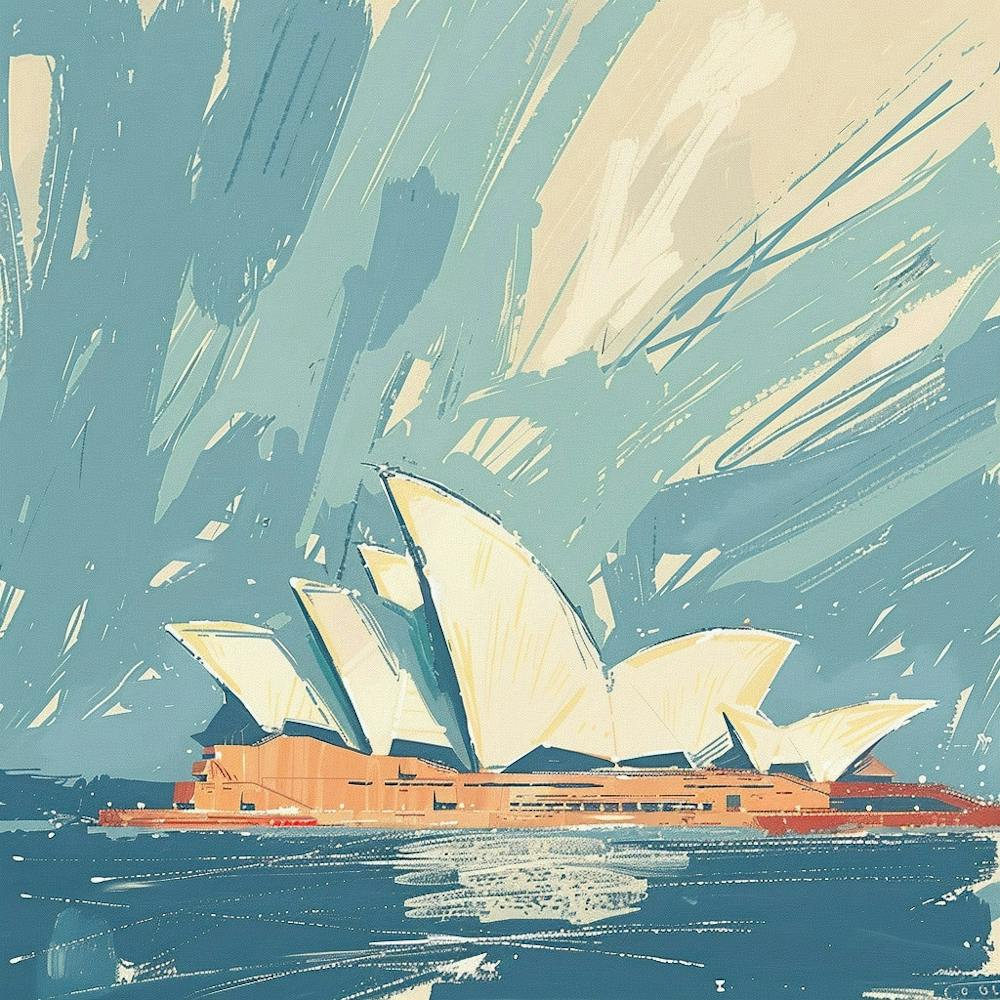 A Sydney Opera House In Sydney Expressive Stroke 1720433386 1