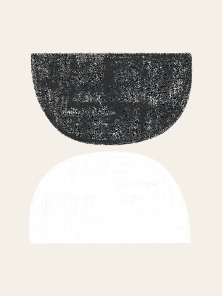 Half Circle On Beige