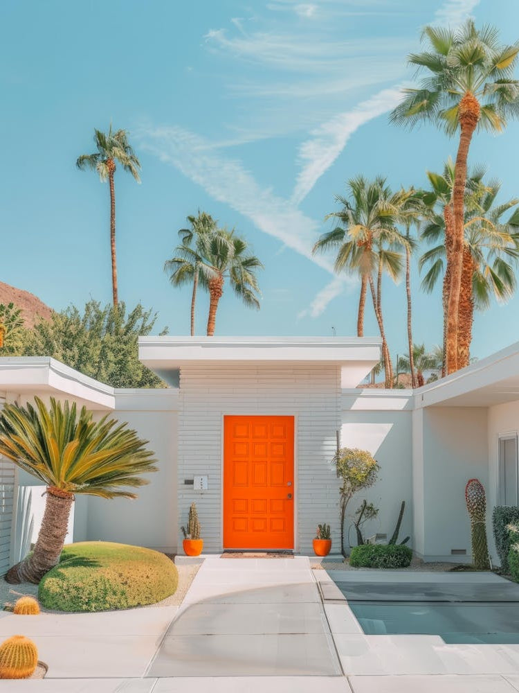 Orange Door In Palm Springs