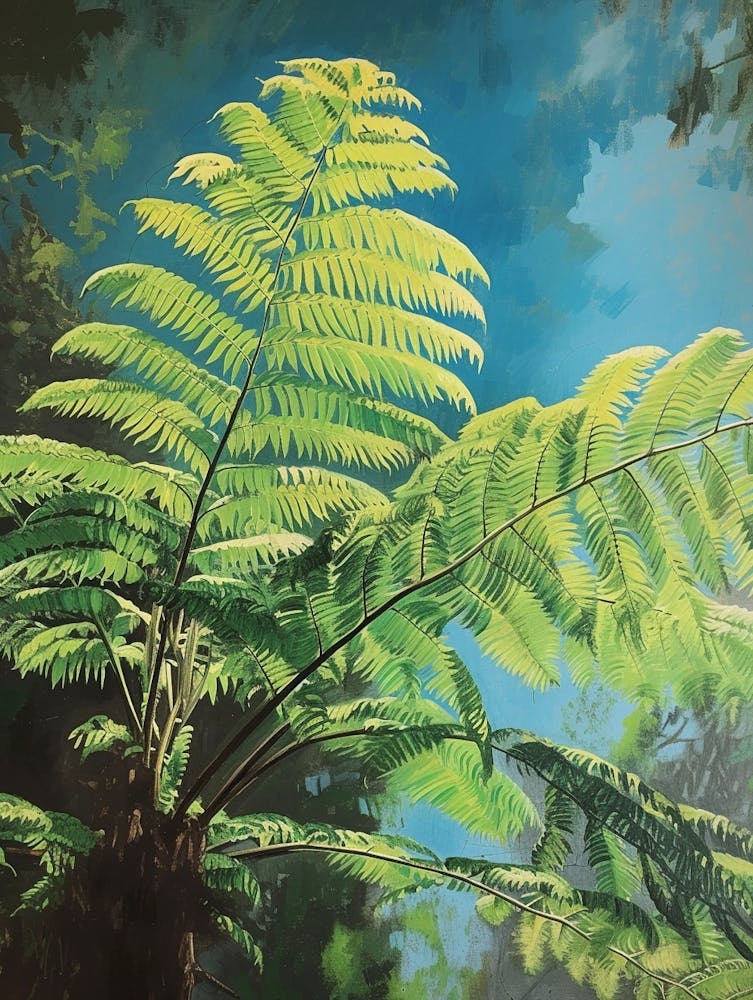 Australian Tree Fern Painting 4