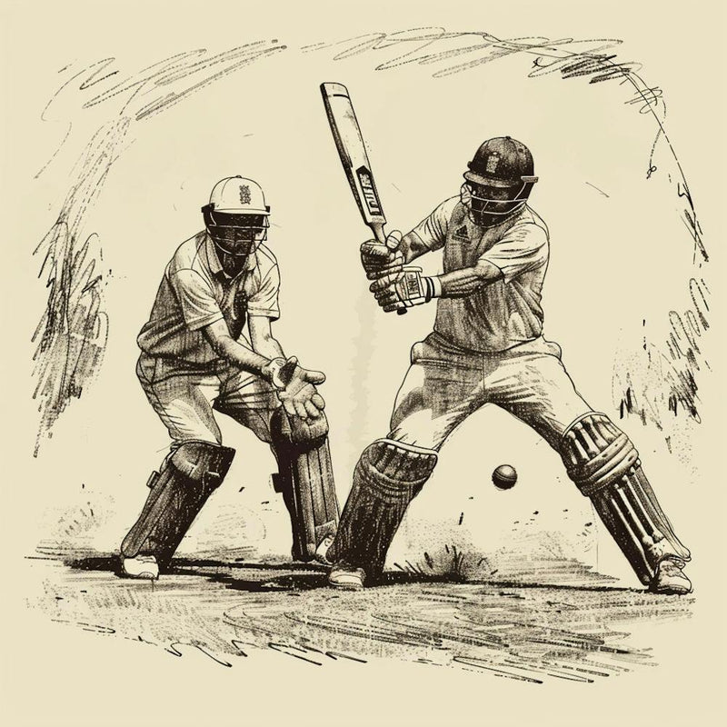 Cricket Players In Action