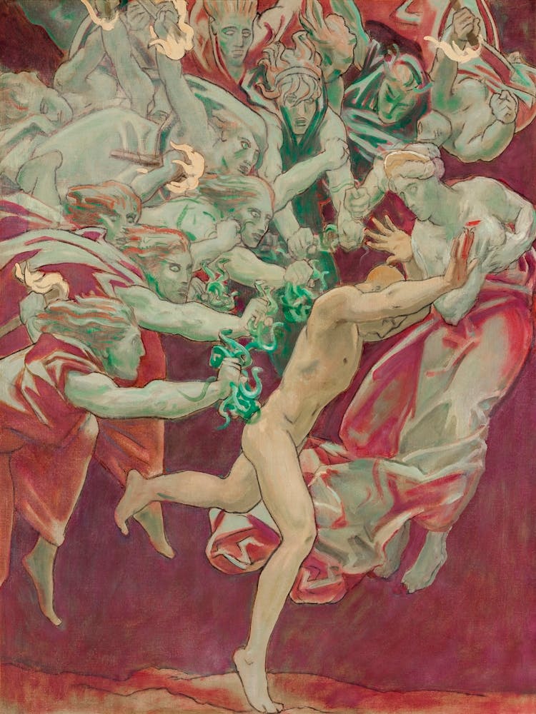 Study For The Museum Of Fine Arts, Boston, Murals Orestes And The Furies, John Singer Sargent