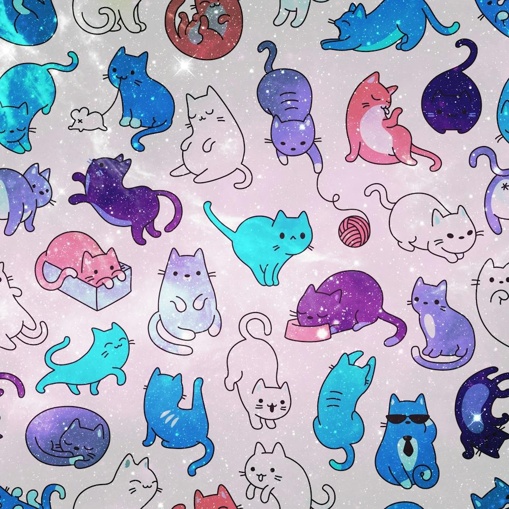 Galaxy Cats Cute Animal Prints