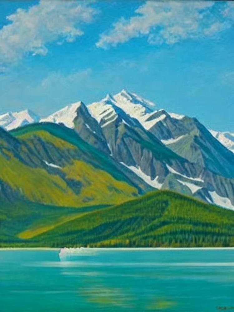 Jasper National Park Kanada Blau Ölgemälde 1