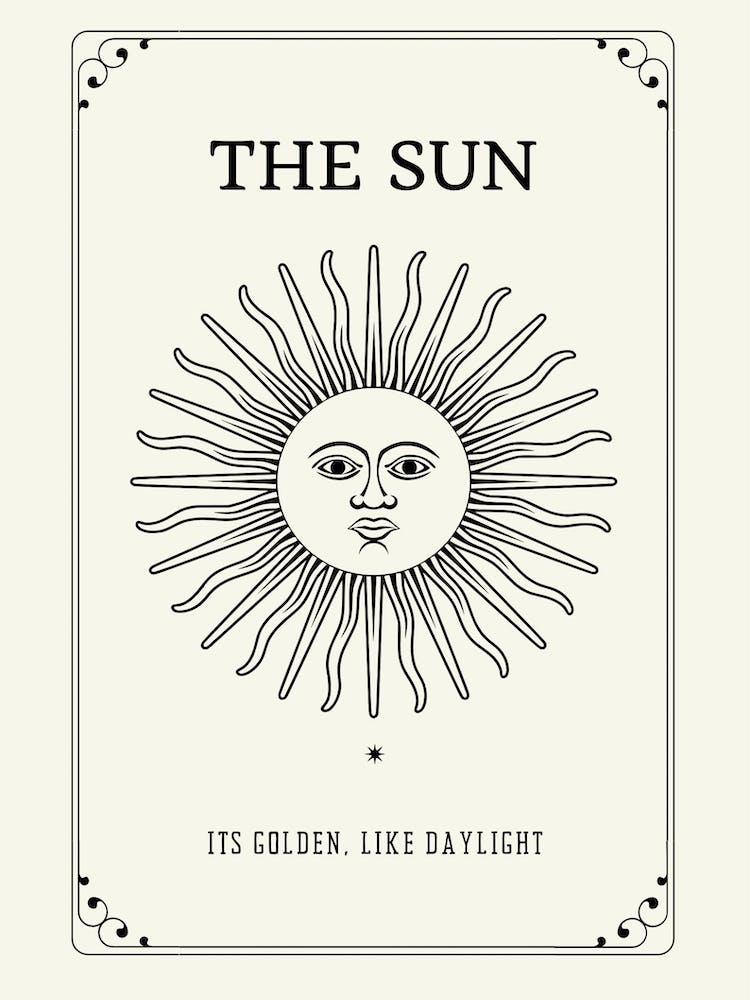The Sun Print | The Sun and Moon Print
