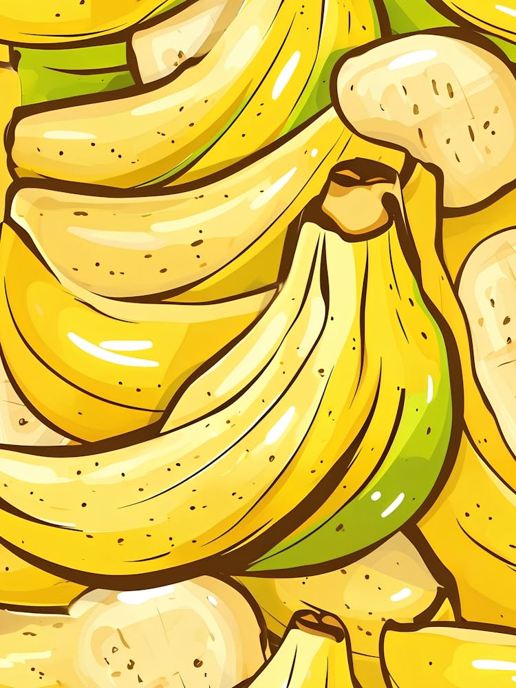Überlappende Bananenscheiben