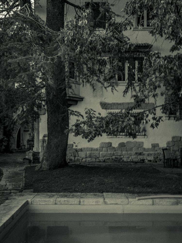 Pool on a windy day, Spain