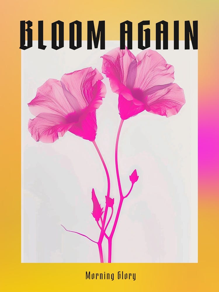 Hot Pink Morning Glory 2 Poster