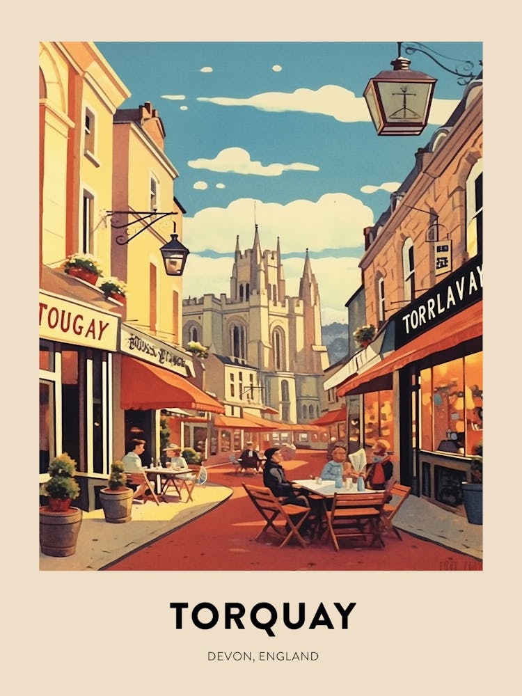 Devon Vintage Reiseposter Torquay 2