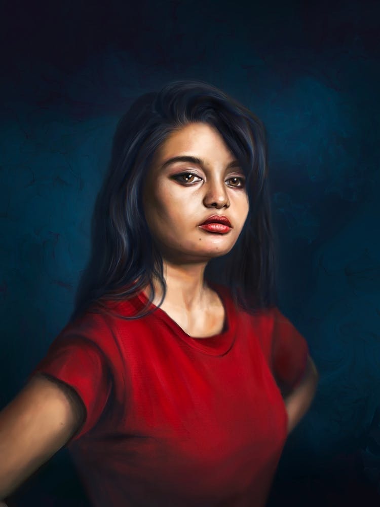 Girl in red