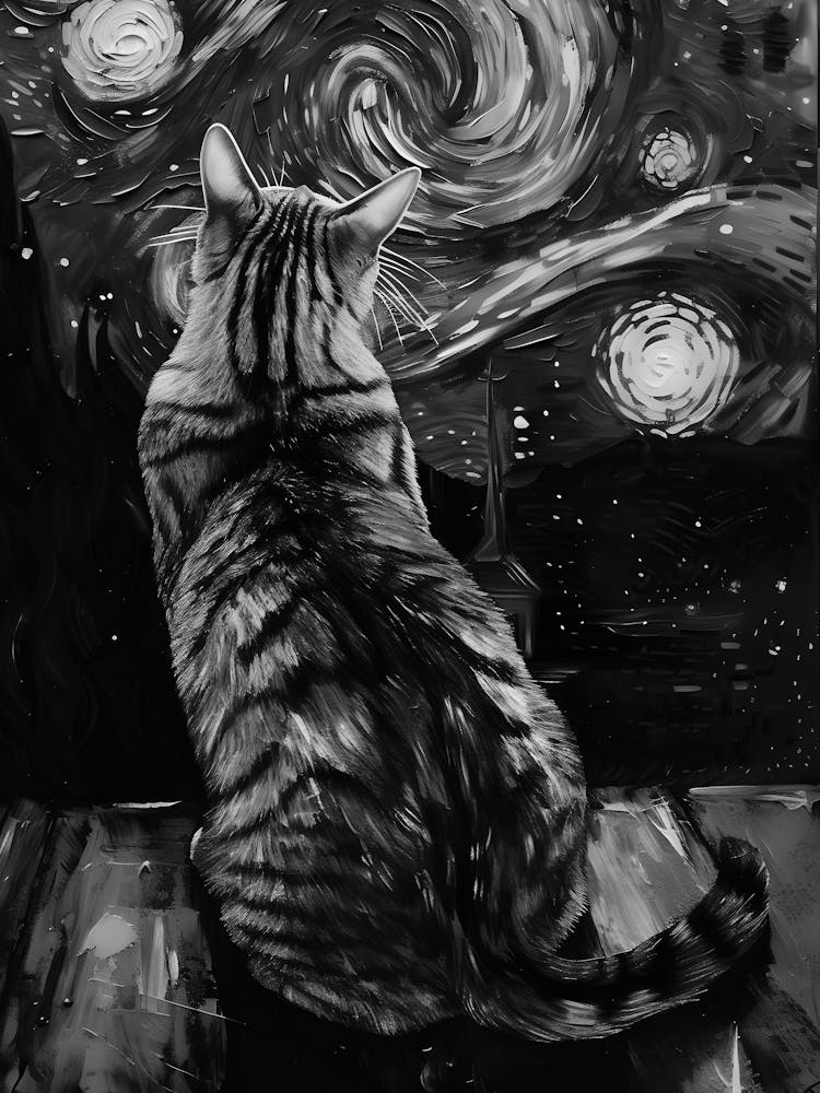 Starry Night Cat