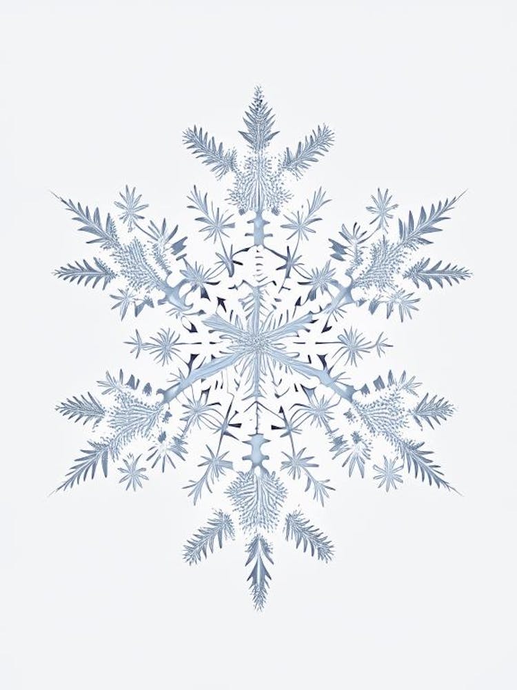 Winter Snowflake Pattern, Snowflakes, Pencil Illustration