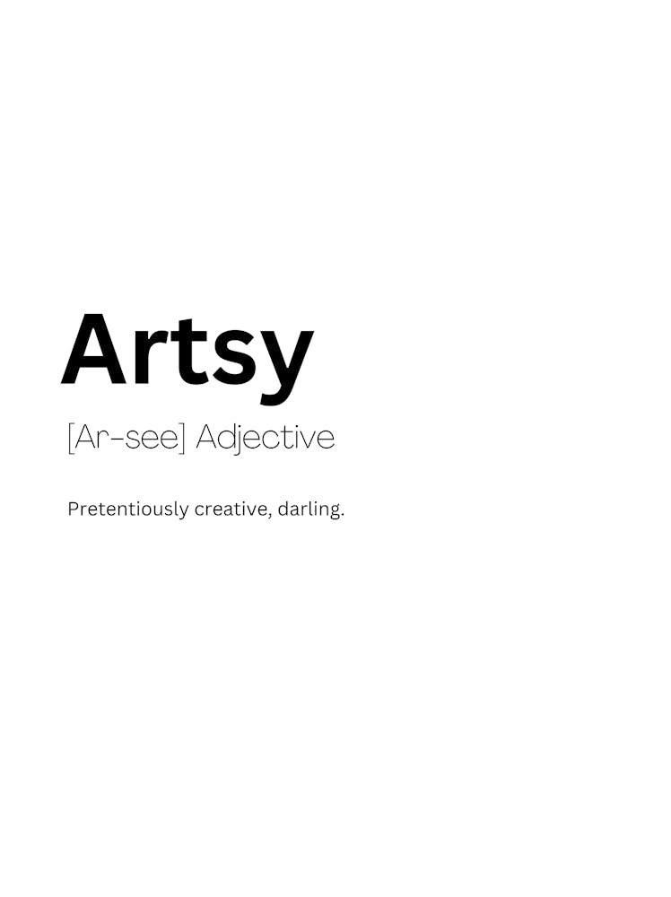 Artsy Definition Meaning