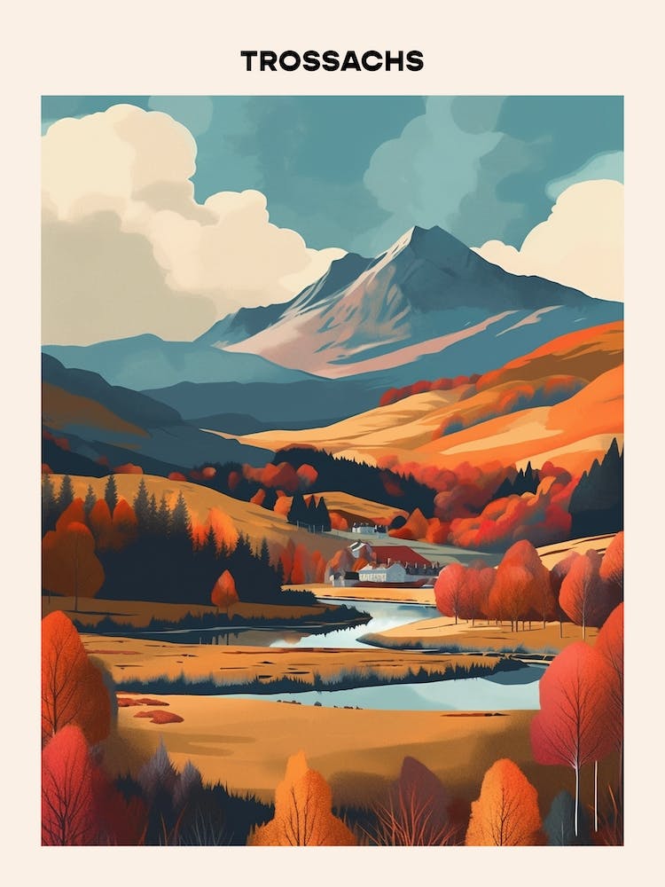 Trossachs Midcentury Travel Poster
