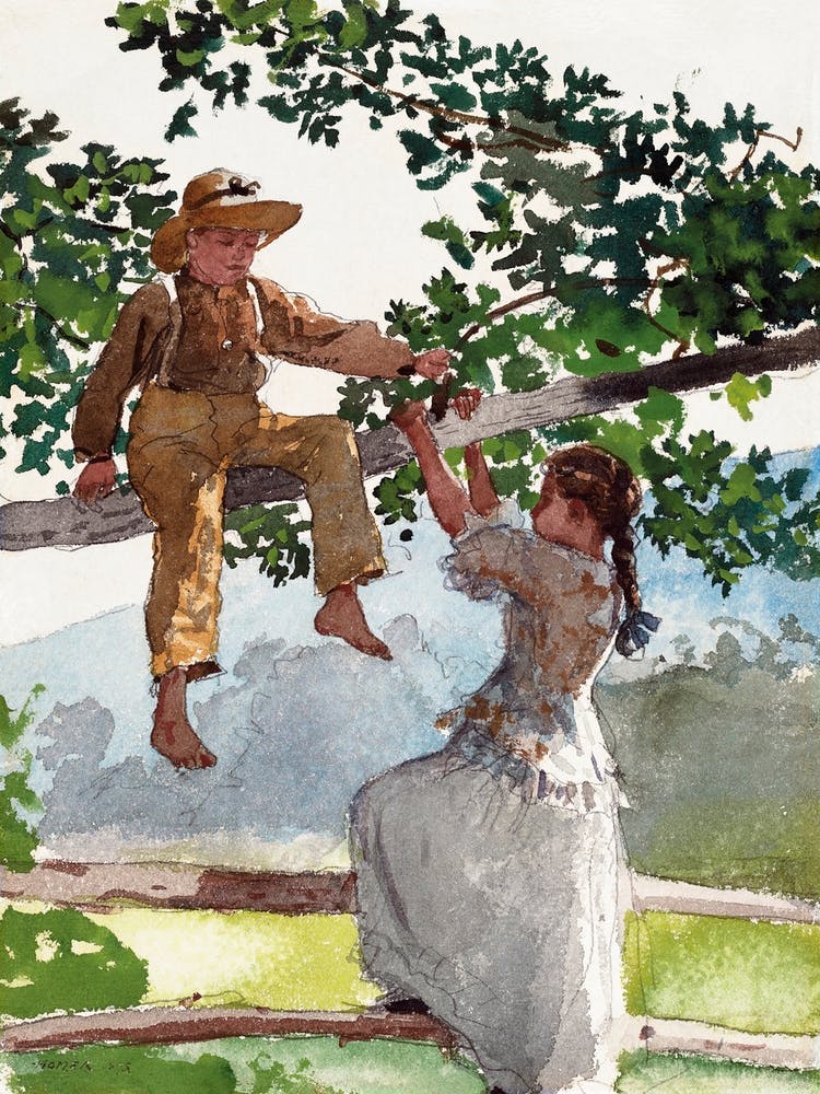 On The Fence (1878), Winslow Homer