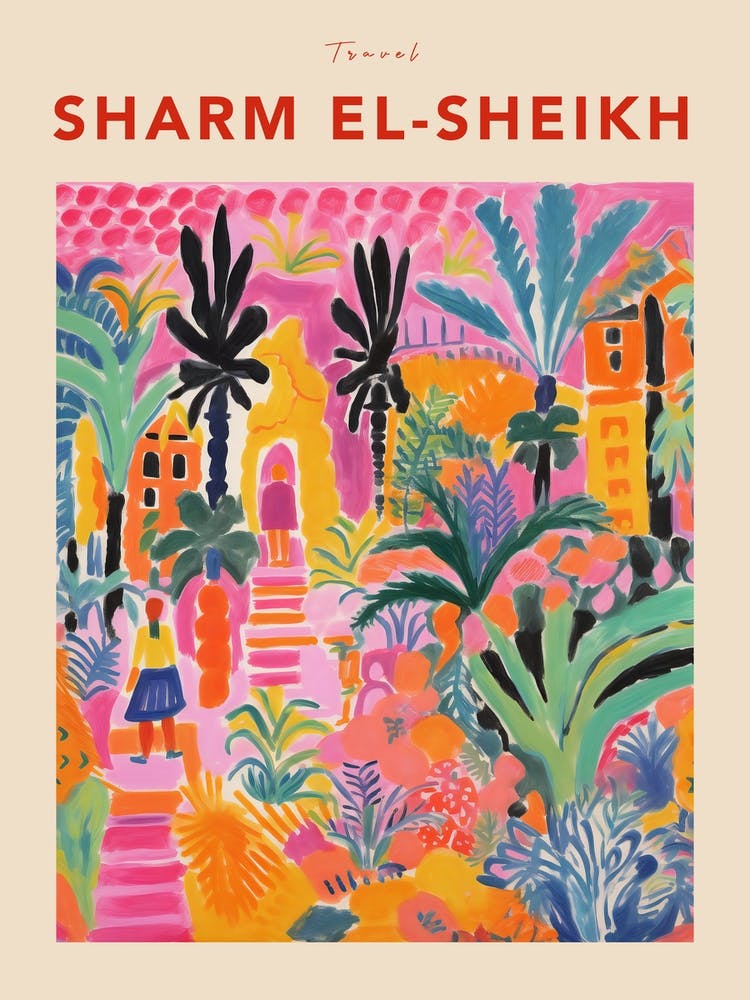 Sharm El Sheikh Egypt 2 Fauvist Travel Poster