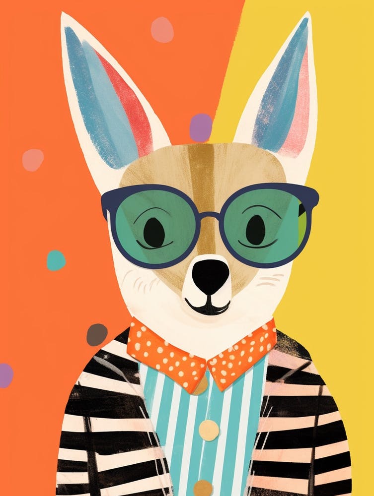 Little Jackal 2 Wearing Sunglasses