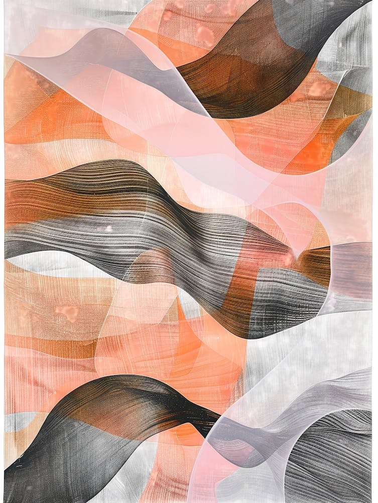 Orange Wellen Abstrakter Fluss