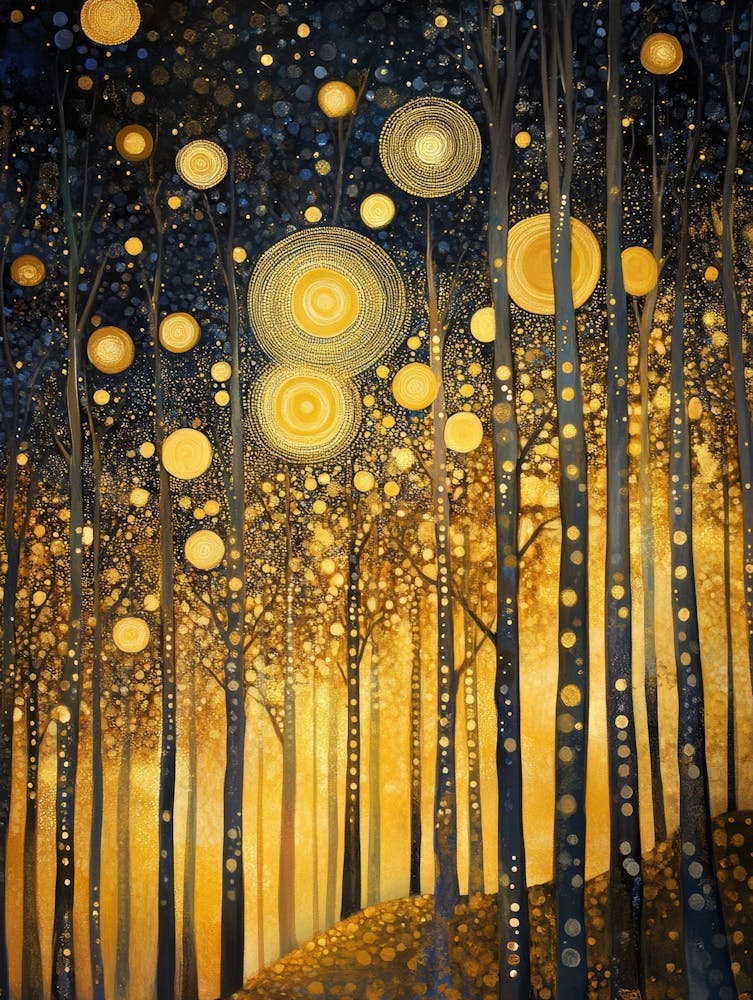 Golden Light In The Forest