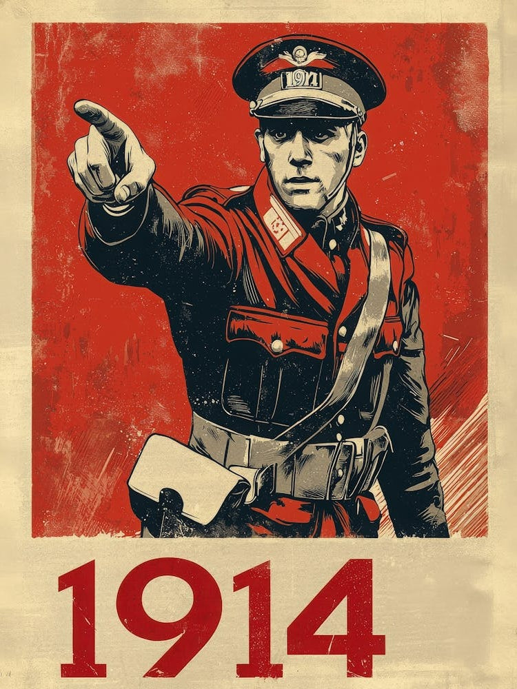Aihrgdesign A Vintage Recruitment Poster From 1914 Featuring 10