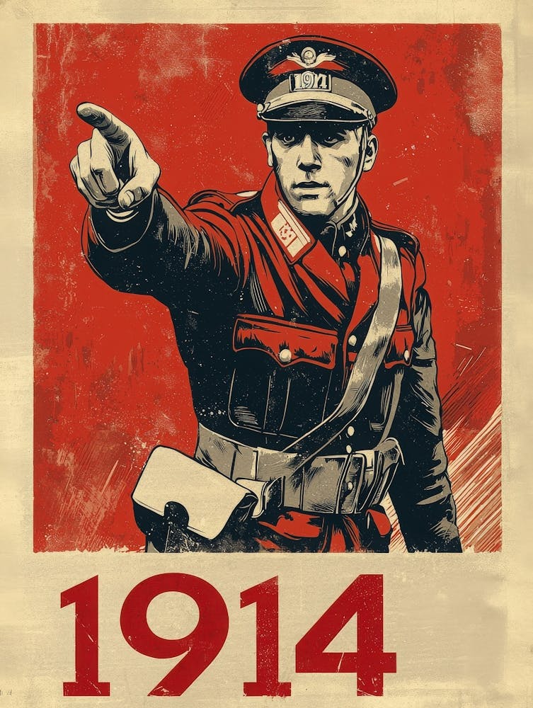 Aihrgdesign A Vintage Recruitment Poster From 1914 Featuring 10