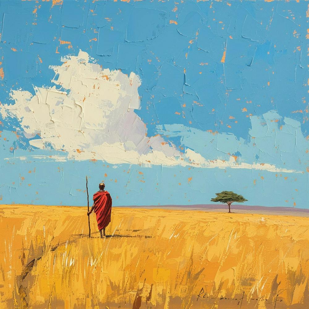 A Masai Mara In Kenya Oil Painting Illustration 1720350606 3