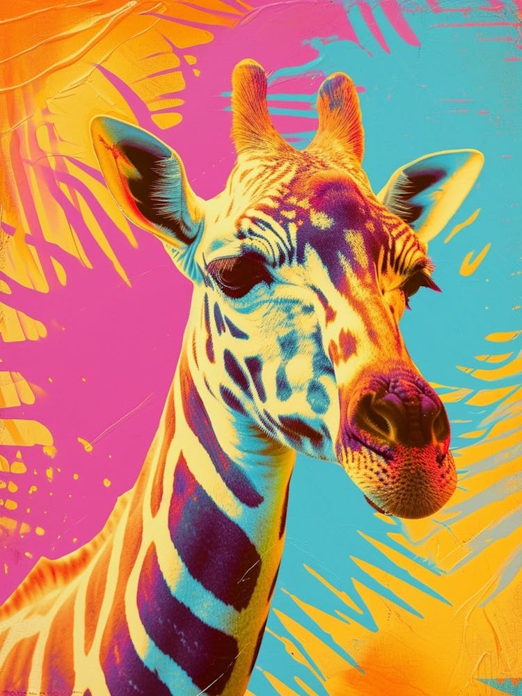 Giraffe Retro Colours
