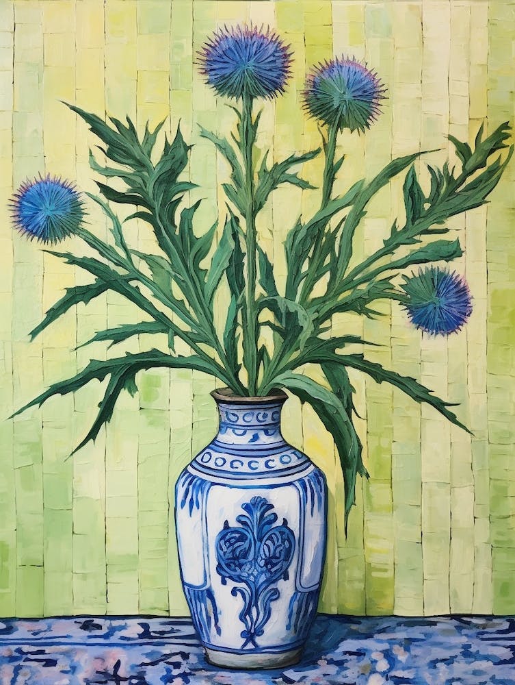 Flowers In A Vase Still Life Painting Cornflower 1