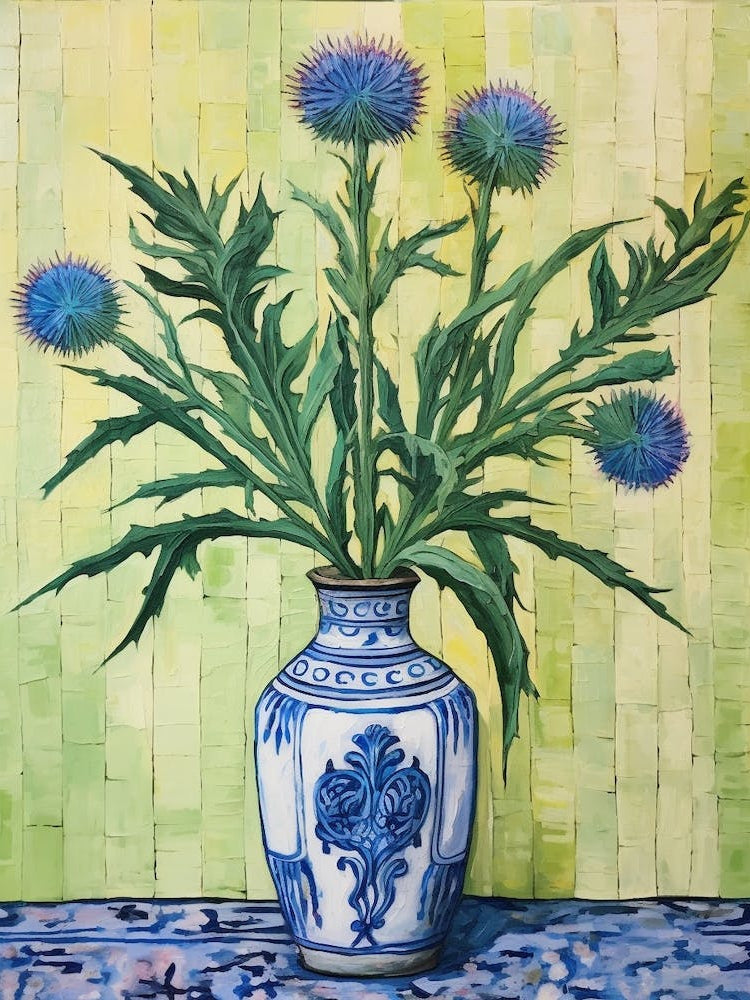 Flowers In A Vase Still Life Painting Cornflower 1