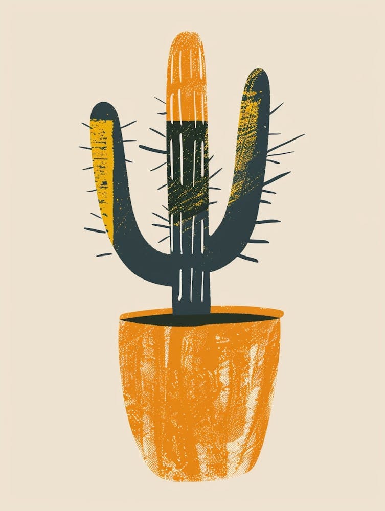 Illustration Minimaliste de Cactus 2