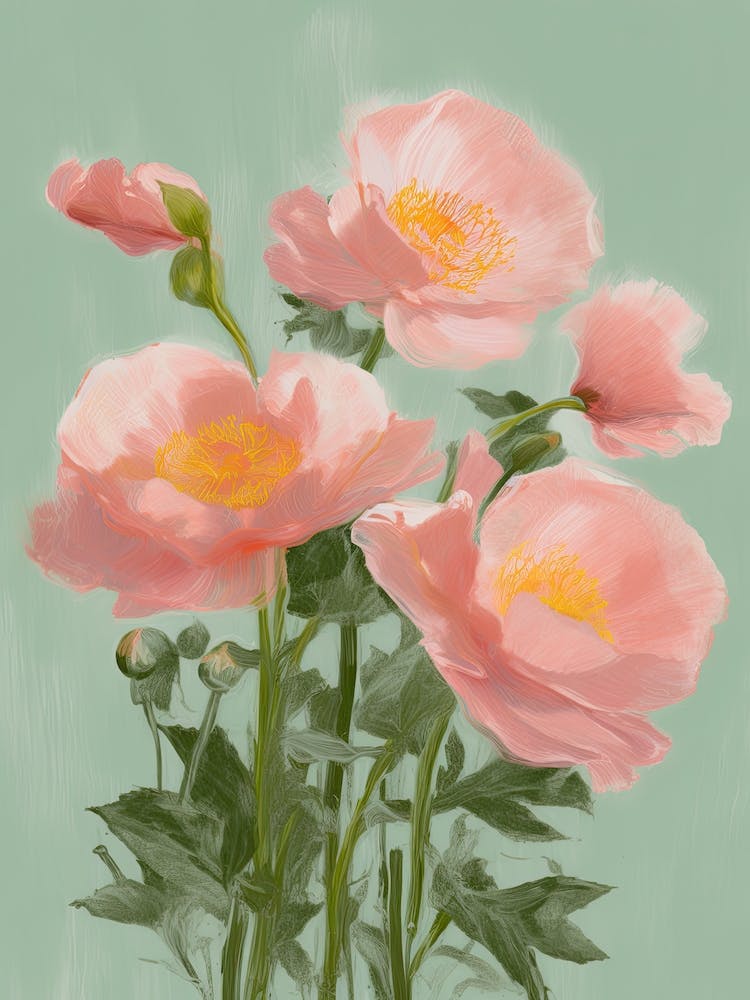 Rosen Blumen Acrylgemälde in Pastellfarben 14