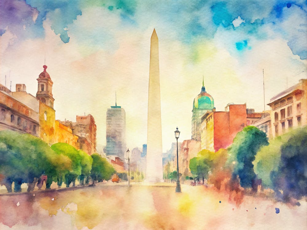 Watercolor Of Boston 1