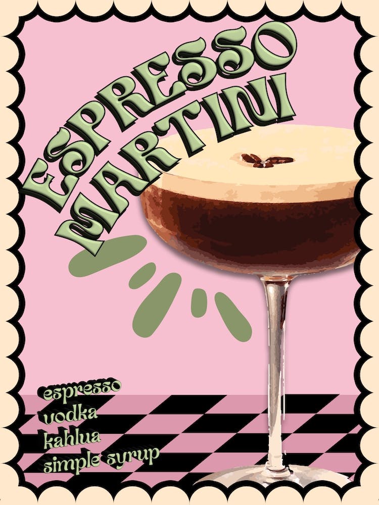 Espresso Martini Cocktail Print 1