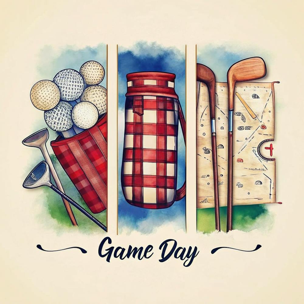 Classic Golf Club Collage A Nostalgic Compositio (1)