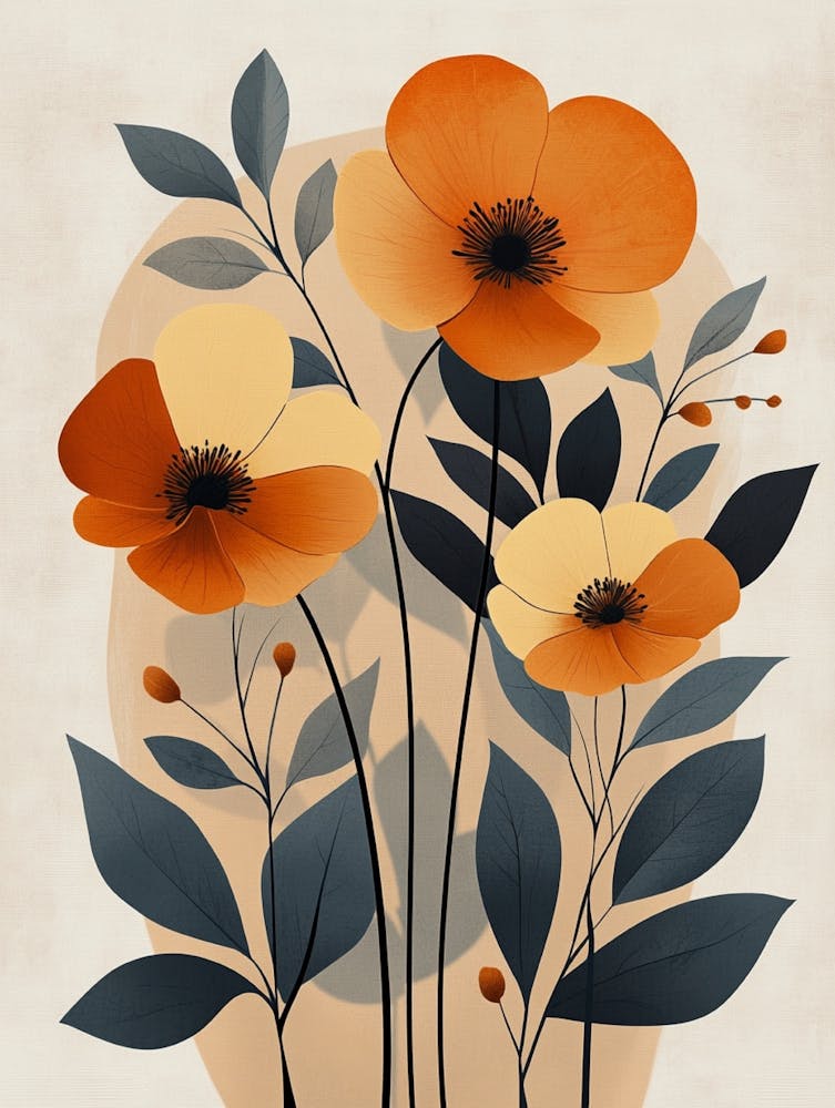 Orange Poppies 1