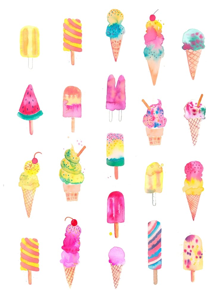 Cute Icecreams Pastel